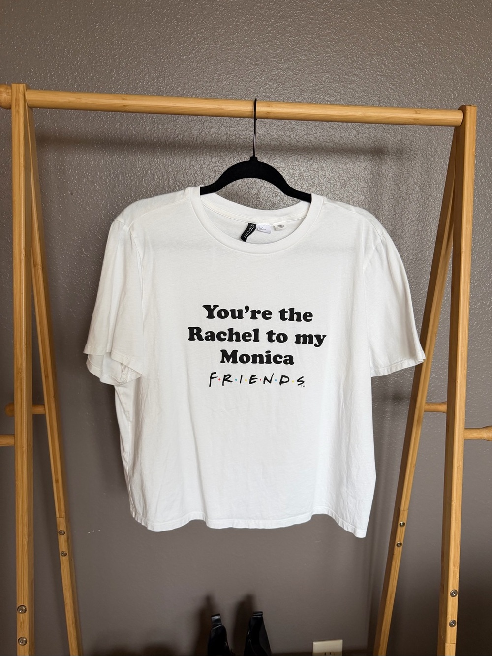 H&M Graphic Tee - 'You're the Rachel to my Monica' in White